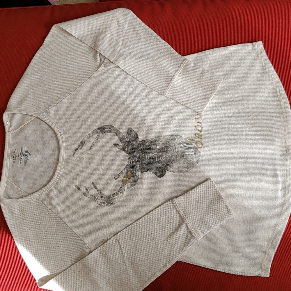 Sonoma Long Sleeve Novelty Waffle Tee